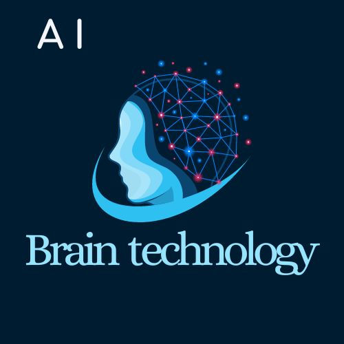 Blue Modern Artificial Intelligence Technology Logo